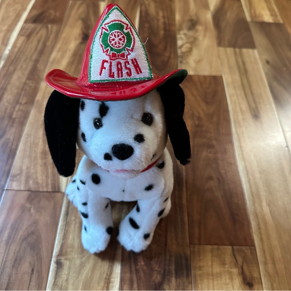 Vintage J. Stuff Flash Fire Dog Dalmatian Plush Firefighter